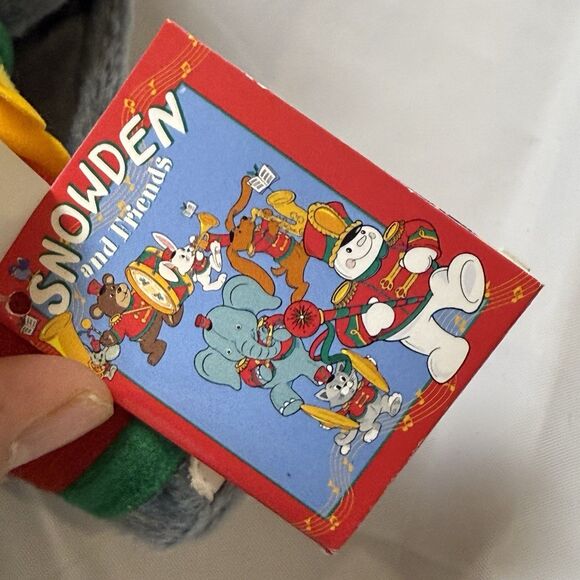Snowden & Friends -Plush TINY The ELEPHANT 1999 Christmas Band Animal- W/Tags - Picture 4 of 8